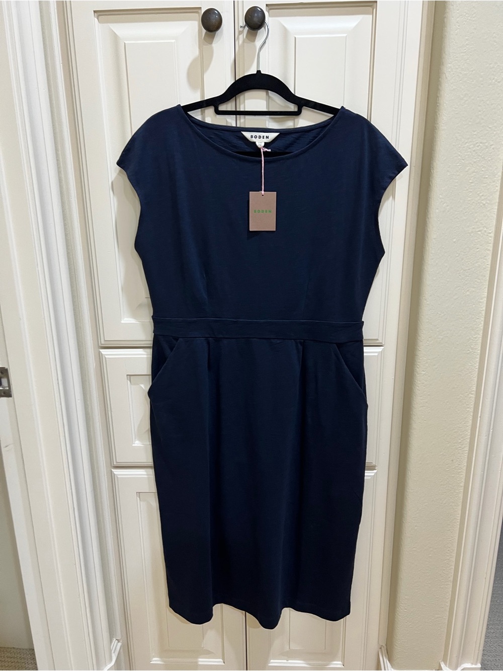 Boden Navy Florrie Jersey Dress Size 12L